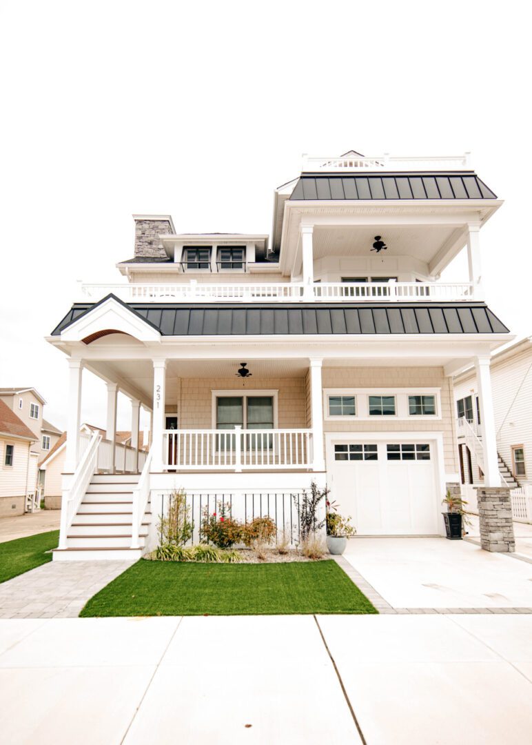 Beautiful two-story beach house.